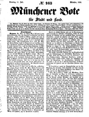 Münchener Bote für Stadt und Land Sonntag 11. Juli 1858