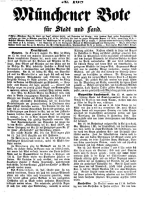 Münchener Bote für Stadt und Land Samstag 17. Juli 1858