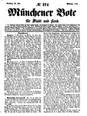 Münchener Bote für Stadt und Land Samstag 24. Juli 1858