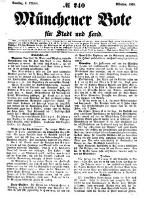 Münchener Bote für Stadt und Land Samstag 9. Oktober 1858
