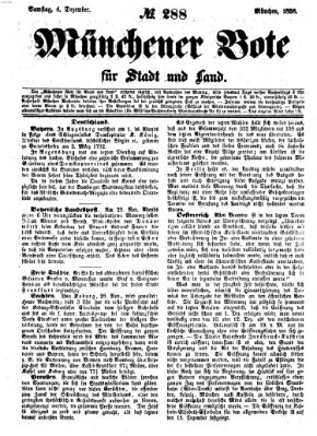 Münchener Bote für Stadt und Land Samstag 4. Dezember 1858