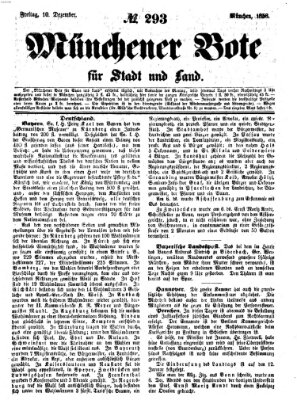 Münchener Bote für Stadt und Land Freitag 10. Dezember 1858