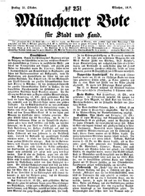Münchener Bote für Stadt und Land Freitag 21. Oktober 1859
