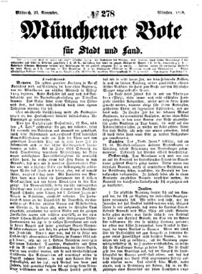 Münchener Bote für Stadt und Land Mittwoch 23. November 1859