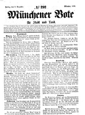 Münchener Bote für Stadt und Land Freitag 9. Dezember 1859