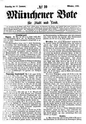 Münchener Bote für Stadt und Land Donnerstag 12. Januar 1860