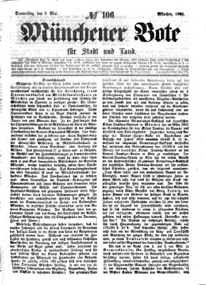 Münchener Bote für Stadt und Land Donnerstag 3. Mai 1860