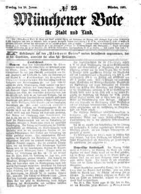 Münchener Bote für Stadt und Land Dienstag 28. Januar 1862