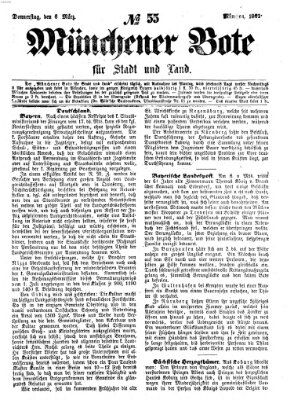 Münchener Bote für Stadt und Land Donnerstag 6. März 1862