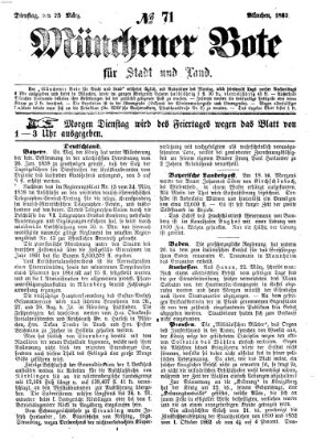 Münchener Bote für Stadt und Land Dienstag 25. März 1862