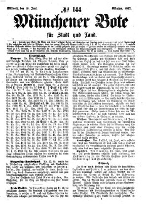 Münchener Bote für Stadt und Land Mittwoch 18. Juni 1862