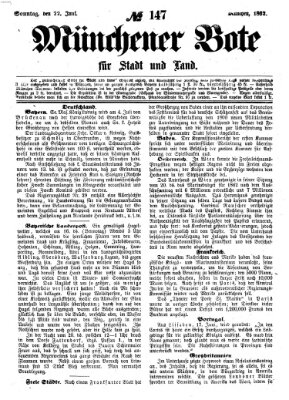 Münchener Bote für Stadt und Land Sonntag 22. Juni 1862