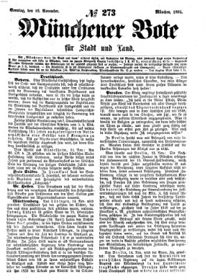 Münchener Bote für Stadt und Land Sonntag 16. November 1862