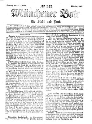 Münchener Bote für Stadt und Land Sonntag 11. Oktober 1863