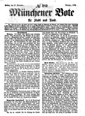 Münchener Bote für Stadt und Land Freitag 27. November 1863