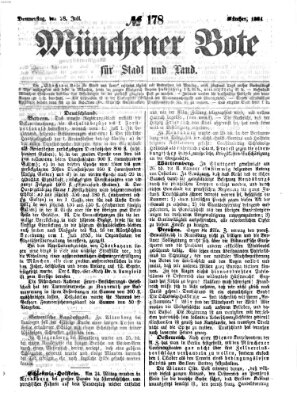 Münchener Bote für Stadt und Land Donnerstag 28. Juli 1864