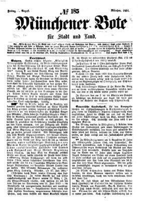 Münchener Bote für Stadt und Land Freitag 5. August 1864