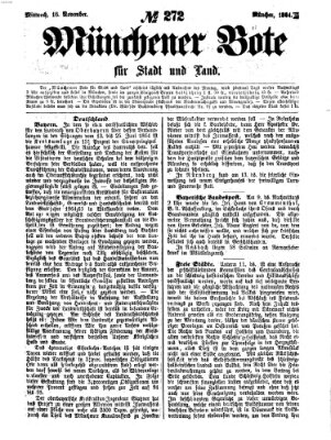Münchener Bote für Stadt und Land Mittwoch 16. November 1864