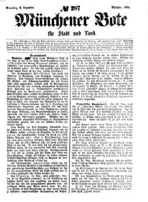 Münchener Bote für Stadt und Land Samstag 3. Dezember 1864