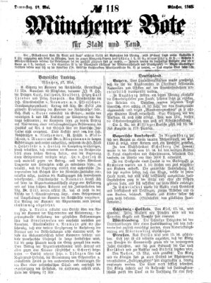 Münchener Bote für Stadt und Land Donnerstag 18. Mai 1865