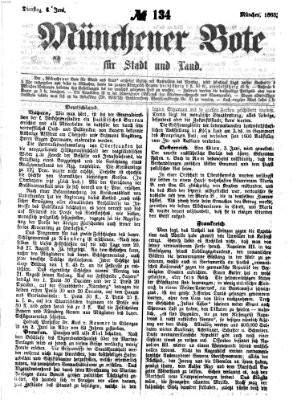 Münchener Bote für Stadt und Land Dienstag 6. Juni 1865