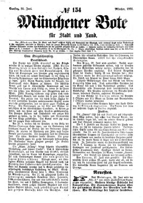 Münchener Bote für Stadt und Land Samstag 30. Juni 1866