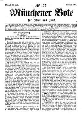 Münchener Bote für Stadt und Land Mittwoch 25. Juli 1866