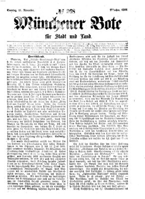 Münchener Bote für Stadt und Land Sonntag 11. November 1866