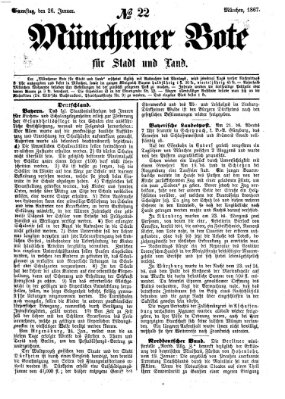 Münchener Bote für Stadt und Land Samstag 26. Januar 1867