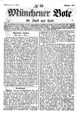 Münchener Bote für Stadt und Land Sonntag 3. März 1867