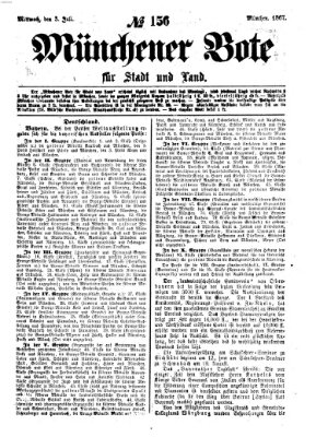 Münchener Bote für Stadt und Land Mittwoch 3. Juli 1867