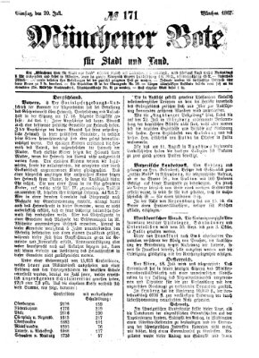 Münchener Bote für Stadt und Land Samstag 20. Juli 1867