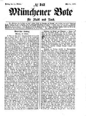 Münchener Bote für Stadt und Land Freitag 11. Oktober 1867