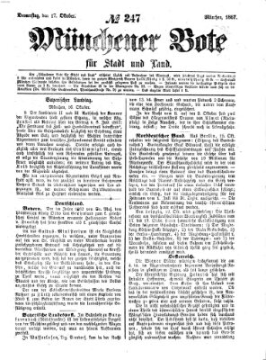 Münchener Bote für Stadt und Land Donnerstag 17. Oktober 1867