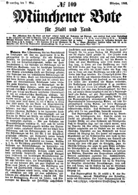 Münchener Bote für Stadt und Land Donnerstag 7. Mai 1868