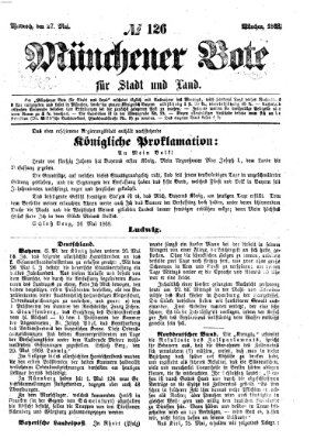 Münchener Bote für Stadt und Land Mittwoch 27. Mai 1868