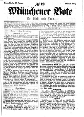 Münchener Bote für Stadt und Land Donnerstag 28. Januar 1869
