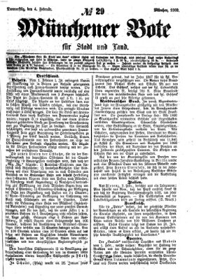 Münchener Bote für Stadt und Land Donnerstag 4. Februar 1869