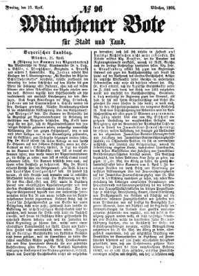 Münchener Bote für Stadt und Land Freitag 23. April 1869
