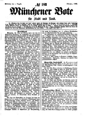 Münchener Bote für Stadt und Land Mittwoch 4. August 1869