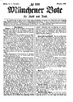 Münchener Bote für Stadt und Land Freitag 24. September 1869