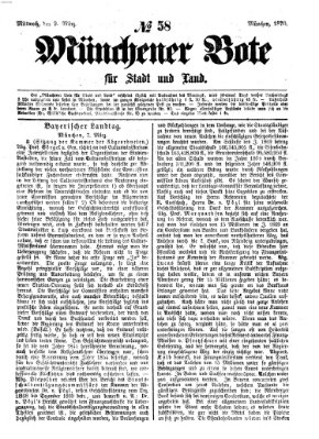 Münchener Bote für Stadt und Land Mittwoch 9. März 1870