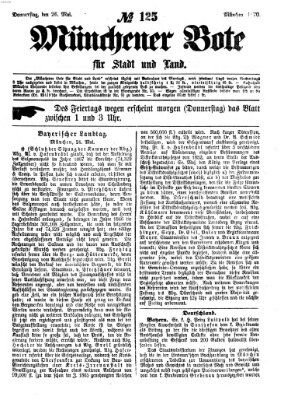 Münchener Bote für Stadt und Land Donnerstag 26. Mai 1870