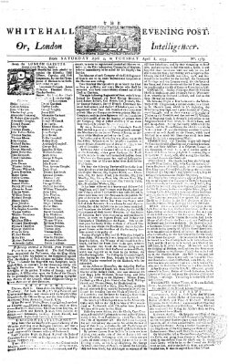 The Whitehall evening post or London intelligencer Samstag 5. April 1755