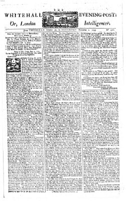 The Whitehall evening post or London intelligencer Freitag 31. Oktober 1755
