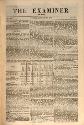 Examiner Sonntag 27. Januar 1839