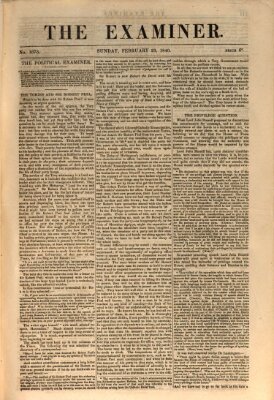 Examiner Sonntag 23. Februar 1840