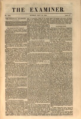 Examiner Sonntag 10. Mai 1840