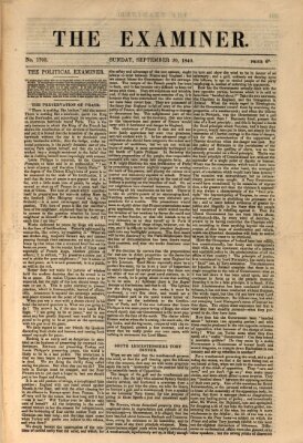 Examiner Sonntag 20. September 1840