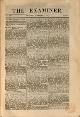 Examiner Samstag 11. September 1841